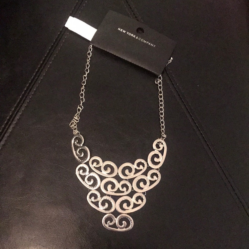 New! New York & Company Silver Statement Necklace